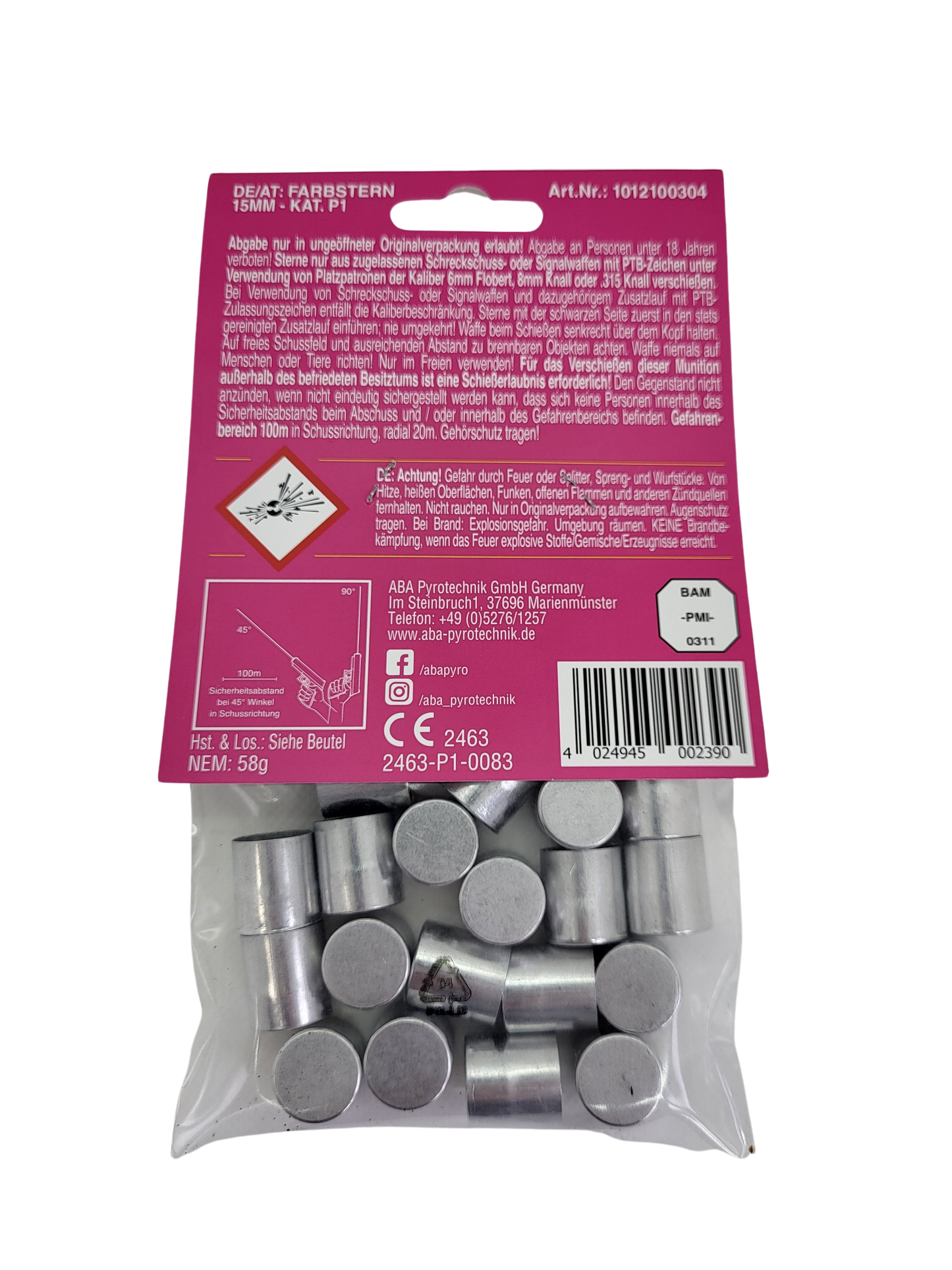 Flimmersterne Pink 20er Beutel