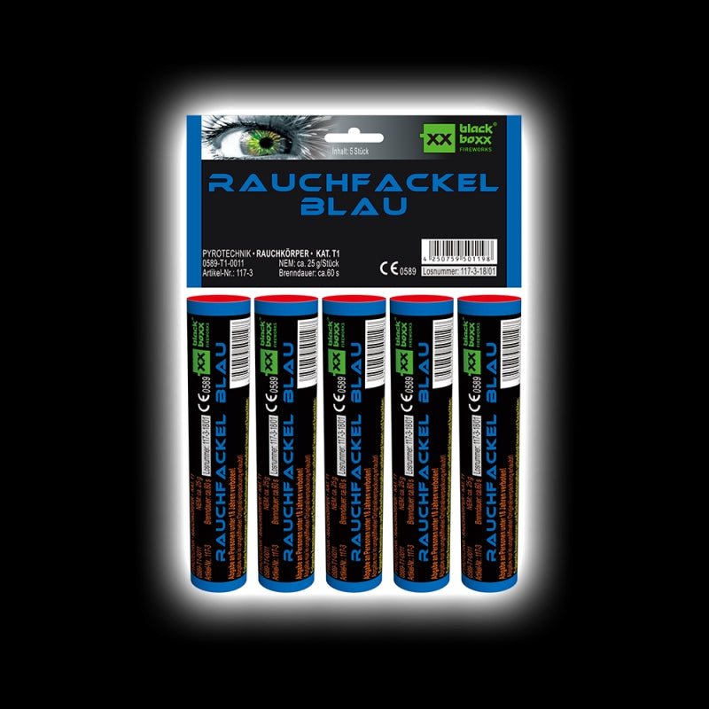 Rauchfackel Blau