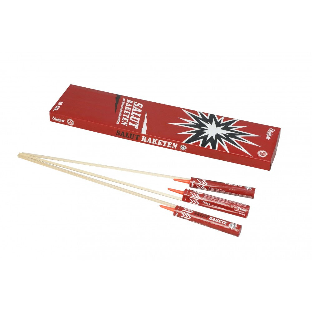 Salutraketen mit Silberschweifaufstieg 1.3G