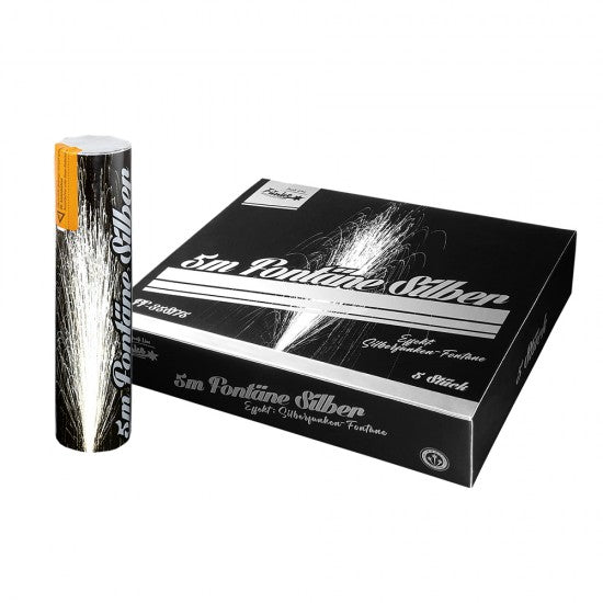 5m Fontäne Silber 5er Pack