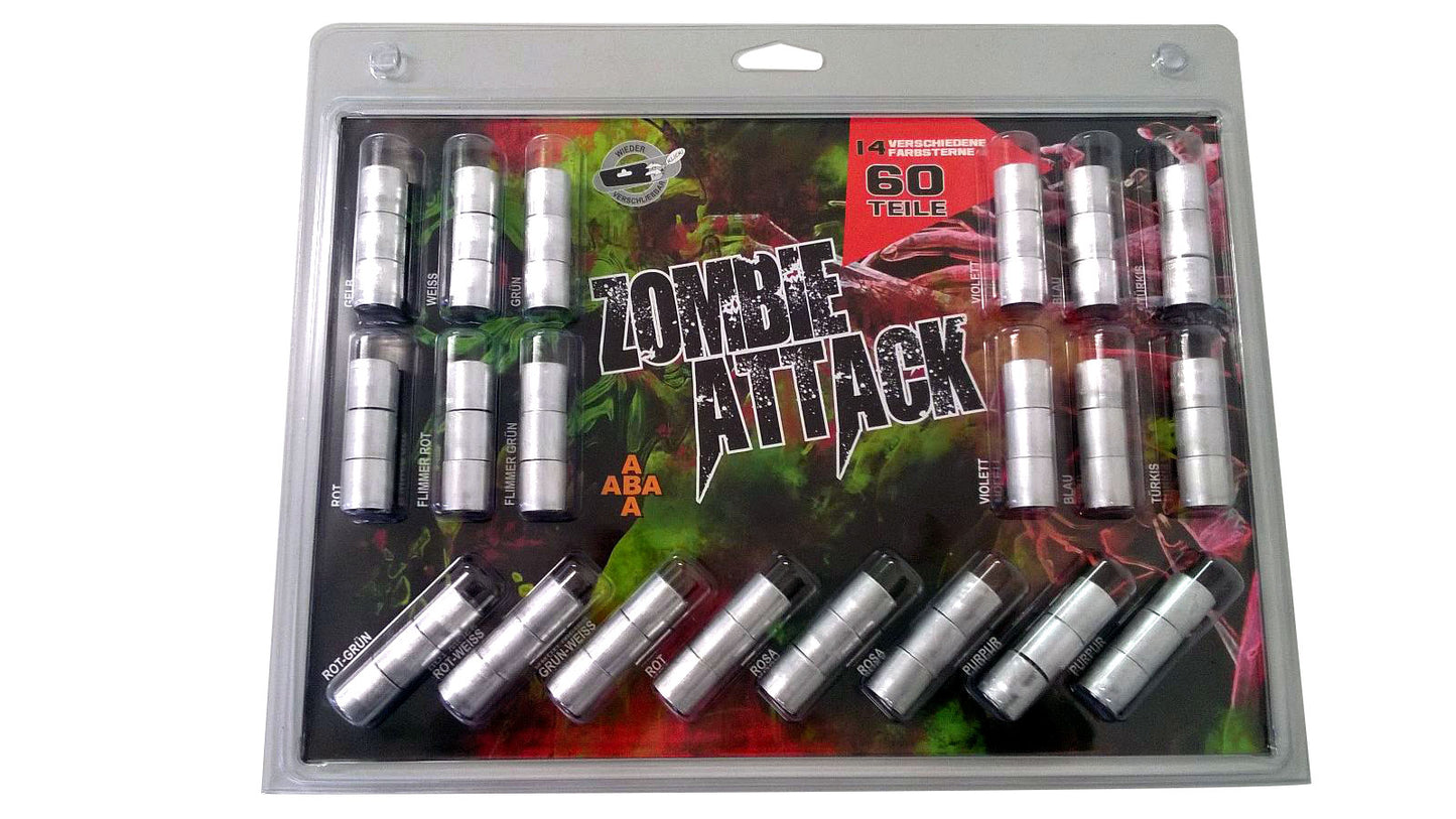 Zombie Attack Leuchtstern Sortiment SONDERPREIS
