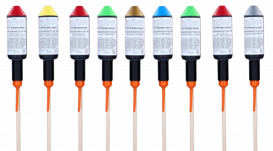 909 Bombenrakete Blau + Orange  F3/1.3G