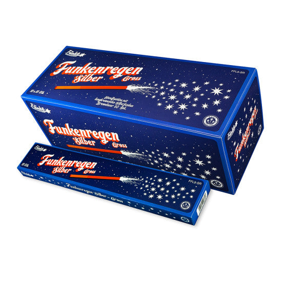 Funkenregen Silber-gross 10er Pack