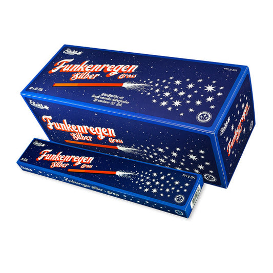 Funkenregen Silber-gross 10er Pack