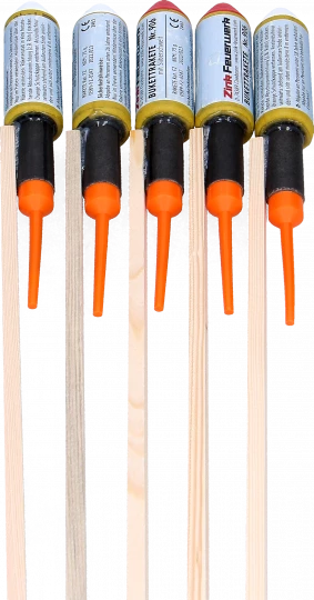 Bukettrakete 906 F2 Erlaubnispfl. im 5er Pack gemischt   1.3G