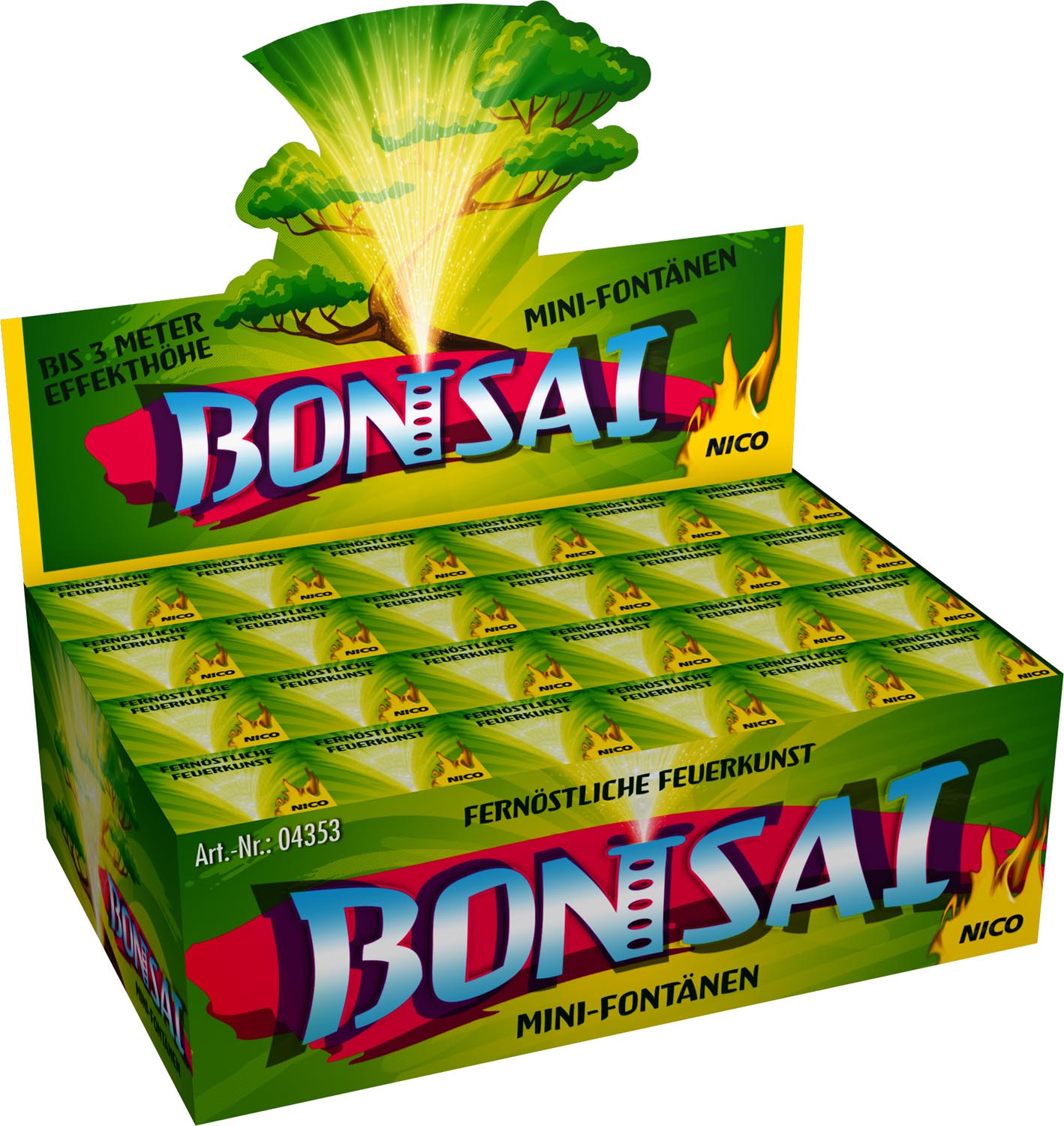 Bonsai Fontäne, 24er-Display